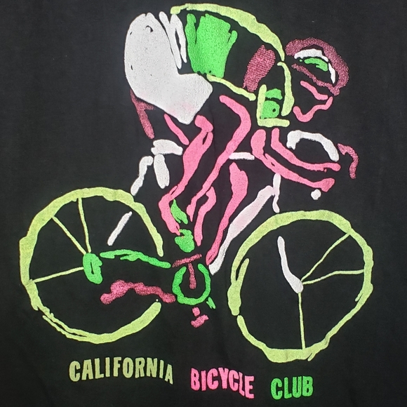 Vintage 80s California Bicycle Club Single Stitch T Shirt Size XL - Picture 2 of 4